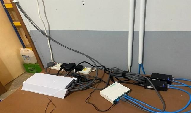 Router and cabling on site