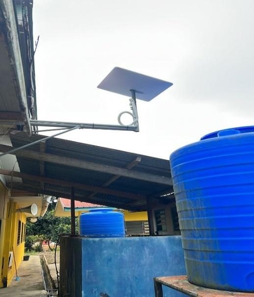 Pole-mounted terminal, rural Sabah
